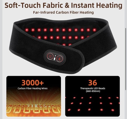 Cordless heating neck wrap - cordless, red